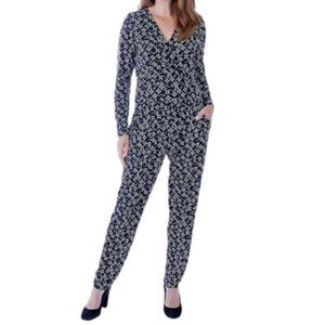 NEW Mr Max Black & White Brazil Knit Stretch Jumpsuit Large (bin 2J)